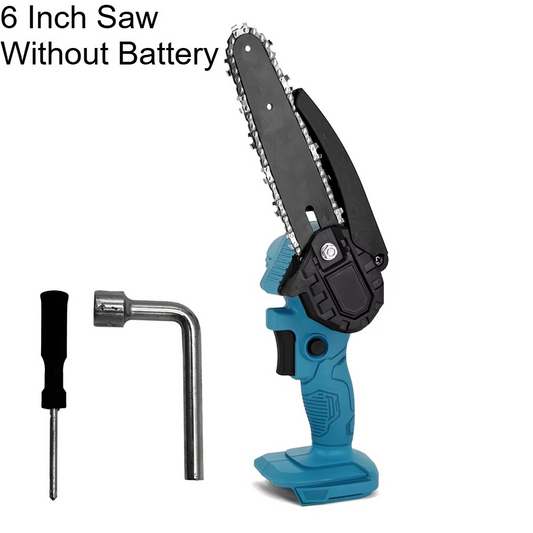4/6 Inch Cordless Electric Chainsaw – Handheld Pruning & Wood Cutting Tool