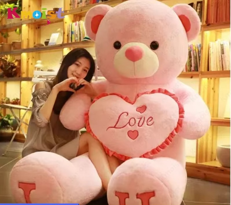 80cm -100cm Big I LOVE YOU Teddy Bear Plush Toys Lovely Stuffed Soft Pillow Doll