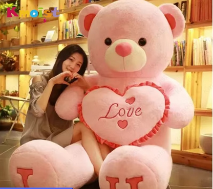 80cm -100cm Big I LOVE YOU Teddy Bear Plush Toys Lovely Stuffed Soft Pillow Doll