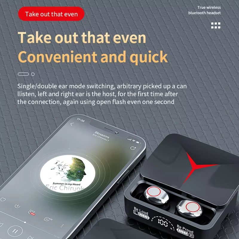 TWS M90 Wireless Earbuds Bluetooth 5.3 Headphones w/ Mic for iPhone Xiaomi