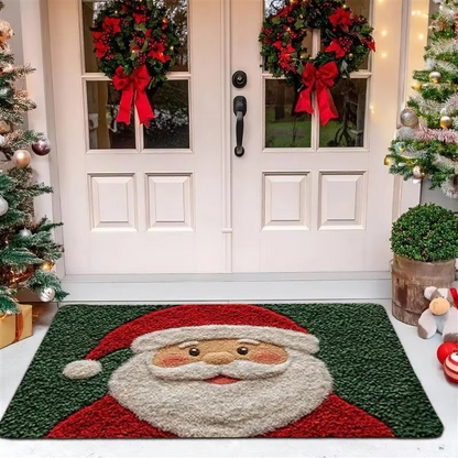 Christmas Door Mat Red Santa Claus Outdoor and indoor Gingerbread Man Carpet New