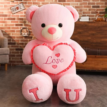 80cm -100cm Big I LOVE YOU Teddy Bear Plush Toys Lovely Stuffed Soft Pillow Doll