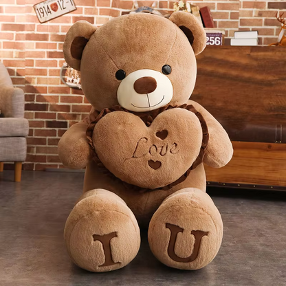 80cm -100cm Big I LOVE YOU Teddy Bear Plush Toys Lovely Stuffed Soft Pillow Doll