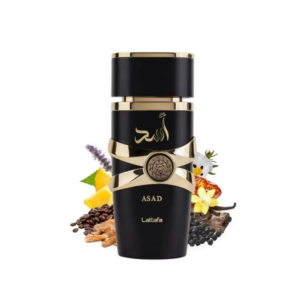 Lattafa Asad Black Edition Unisex EDP 100ml Long Lasting Vanilla Floral Perfume