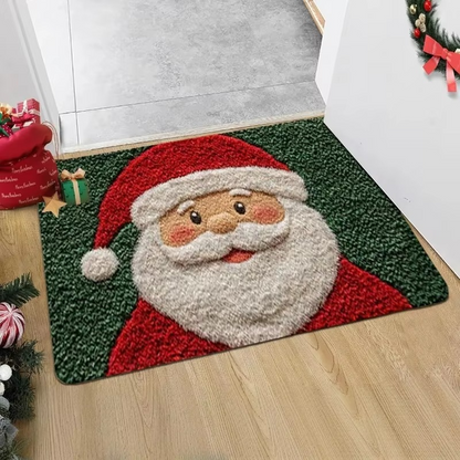 Christmas Door Mat Red Santa Claus Outdoor and indoor Gingerbread Man Carpet New