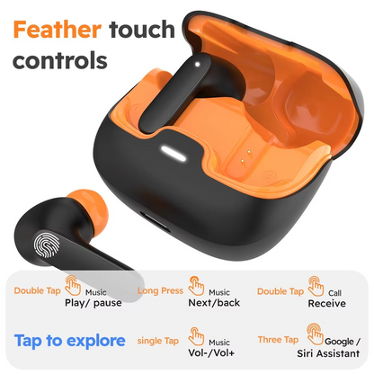 TWS Wireless Earbuds BT 5.4 Low Latency Game Earphones Microphone Noise Reductio