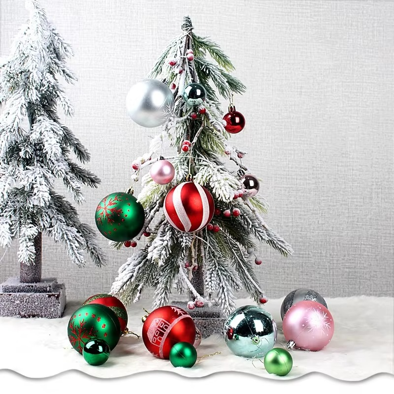 44Pcs 3/6CM Small Christmas Ball Christmas Tree Decoration Ornaments