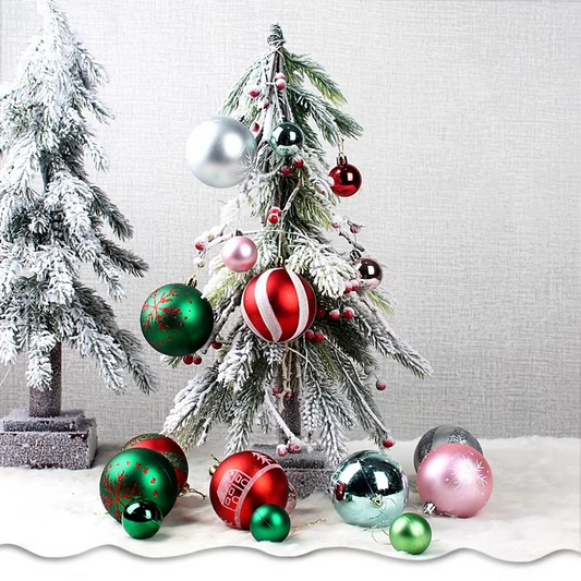44Pcs 3/6CM Small Christmas Ball Christmas Tree Decoration Ornaments