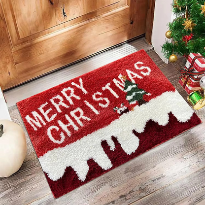 Christmas Door Mat Red Santa Claus Outdoor and indoor Gingerbread Man Carpet New