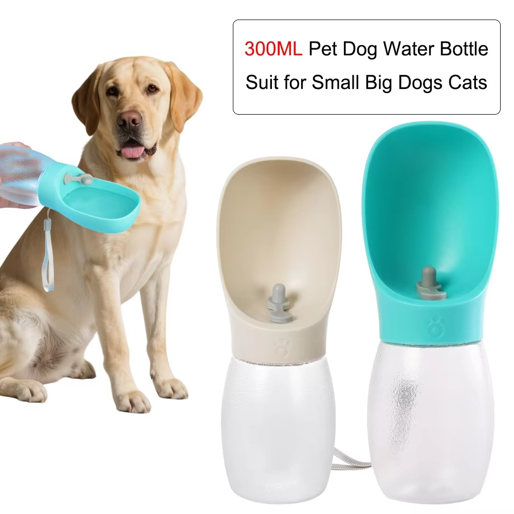 Portable Pet Water Bottle 300ML – For Dogs & Cats, Hiking & Travel