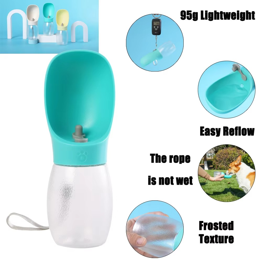 Portable Pet Water Bottle 300ML – For Dogs & Cats, Hiking & Travel