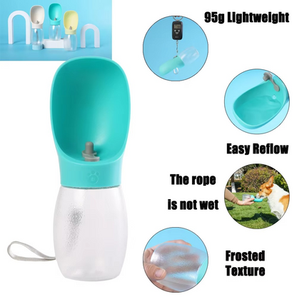 Portable Pet Water Bottle 300ML – For Dogs & Cats, Hiking & Travel