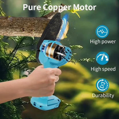 4/6 Inch Cordless Electric Chainsaw – Handheld Pruning & Wood Cutting Tool