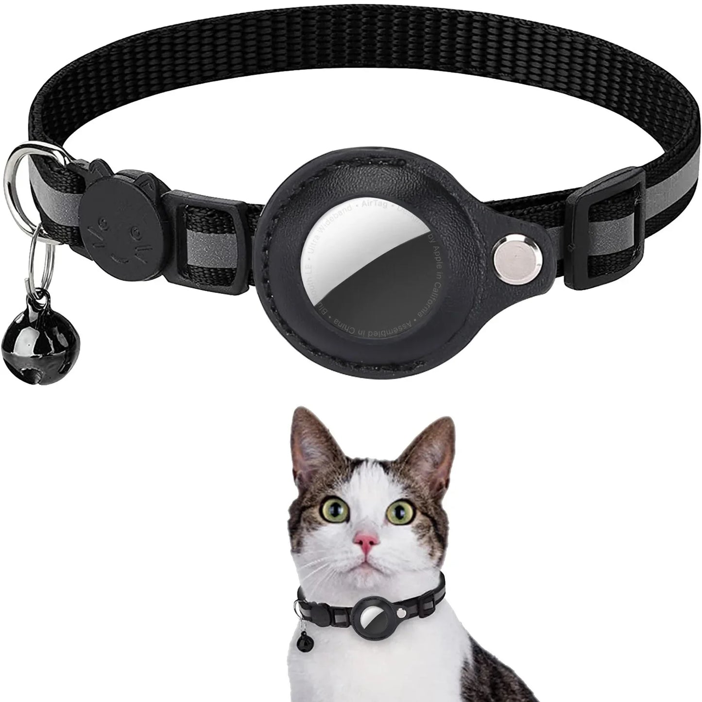 Cat AirTag Collar Adjustable AirTag Cat Collar aterproof AirTag Kitten Collar