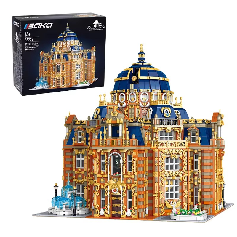 14133PCS Astronomy Museum Building Blocks Model Creative Street View Samll Parti