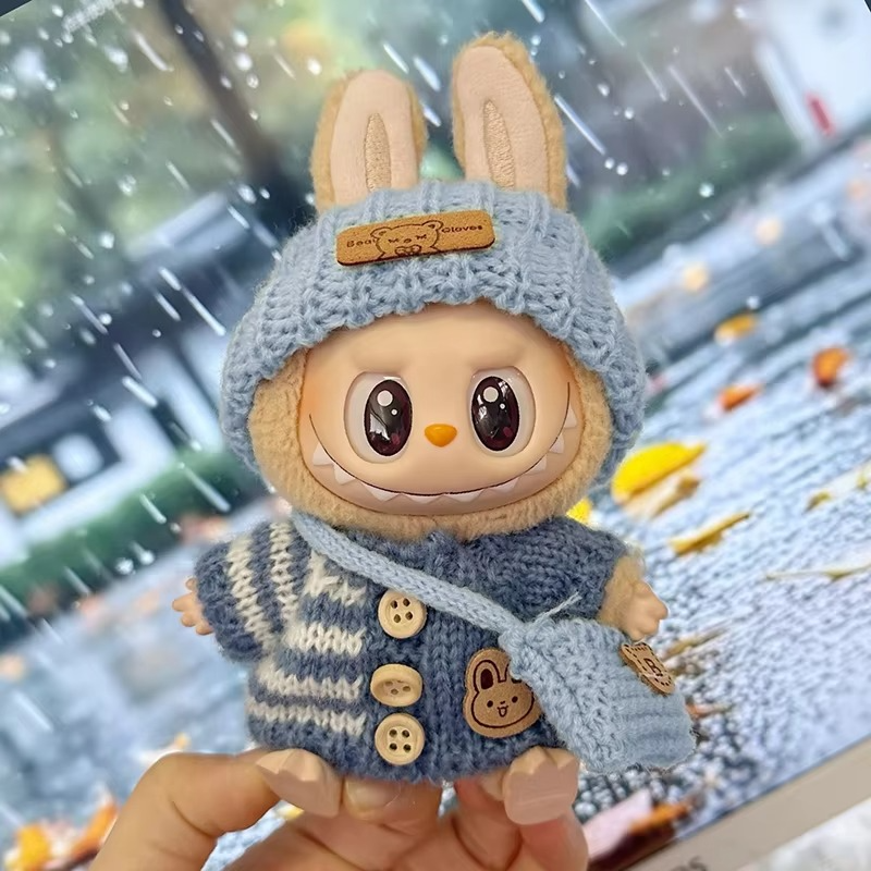 17cm Labubu Doll Hoodie Clothes Fashion Outfit Accessories for Dolls. No doll