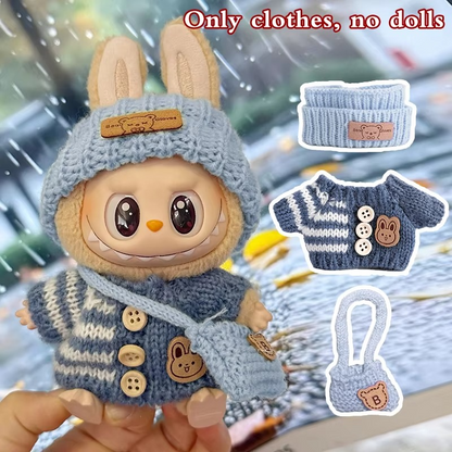 17cm Labubu Doll Hoodie Clothes Fashion Outfit Accessories for Dolls. No doll