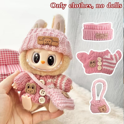 17cm Labubu Doll Hoodie Clothes Fashion Outfit Accessories for Dolls. No doll