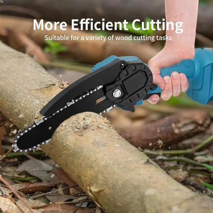 4/6 Inch Cordless Electric Chainsaw – Handheld Pruning & Wood Cutting Tool