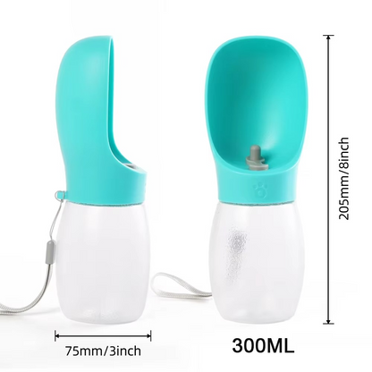 Portable Pet Water Bottle 300ML – For Dogs & Cats, Hiking & Travel