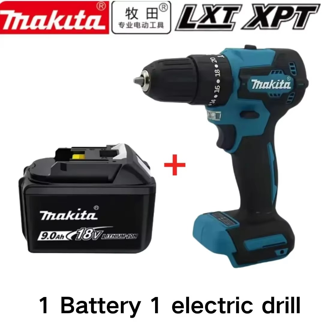 100% Original Makita 18V Battery 5Ah/6Ah/9Ah + Fast Charger for Impact Drill DDF487