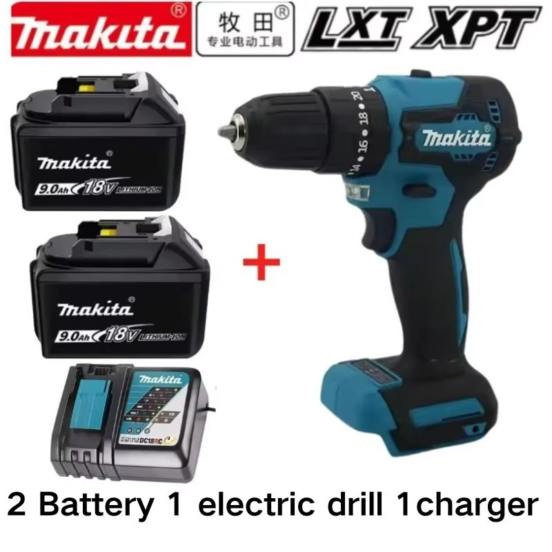 100% Original Makita 18V Battery 5Ah/6Ah/9Ah + Fast Charger for Impact Drill DDF487