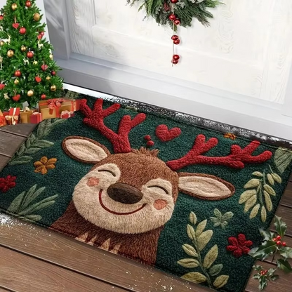 Christmas Door Mat Red Santa Claus Outdoor and indoor Gingerbread Man Carpet New