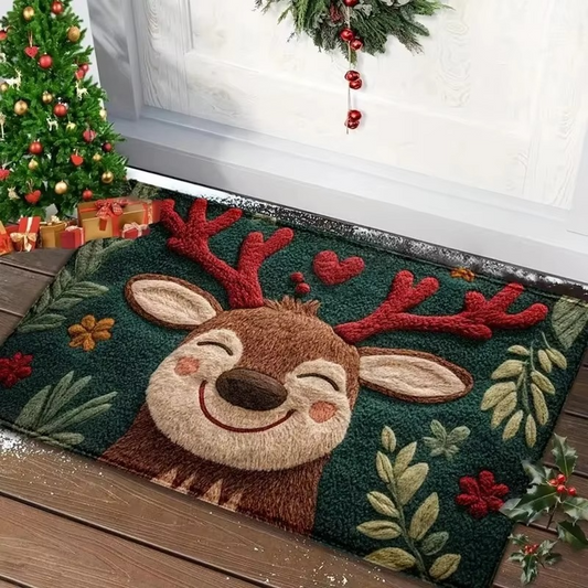 Christmas Door Mat Red Santa Claus Outdoor and indoor Gingerbread Man Carpet New