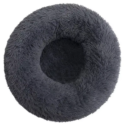 Warm Round Pet Bed – Long Plush Comfort for Medium & Large Dogs